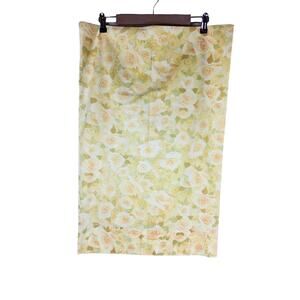 MONTICELLO Gold Green Yellow Rose Print VINTAGE Standard Pillowcase - set of 2
